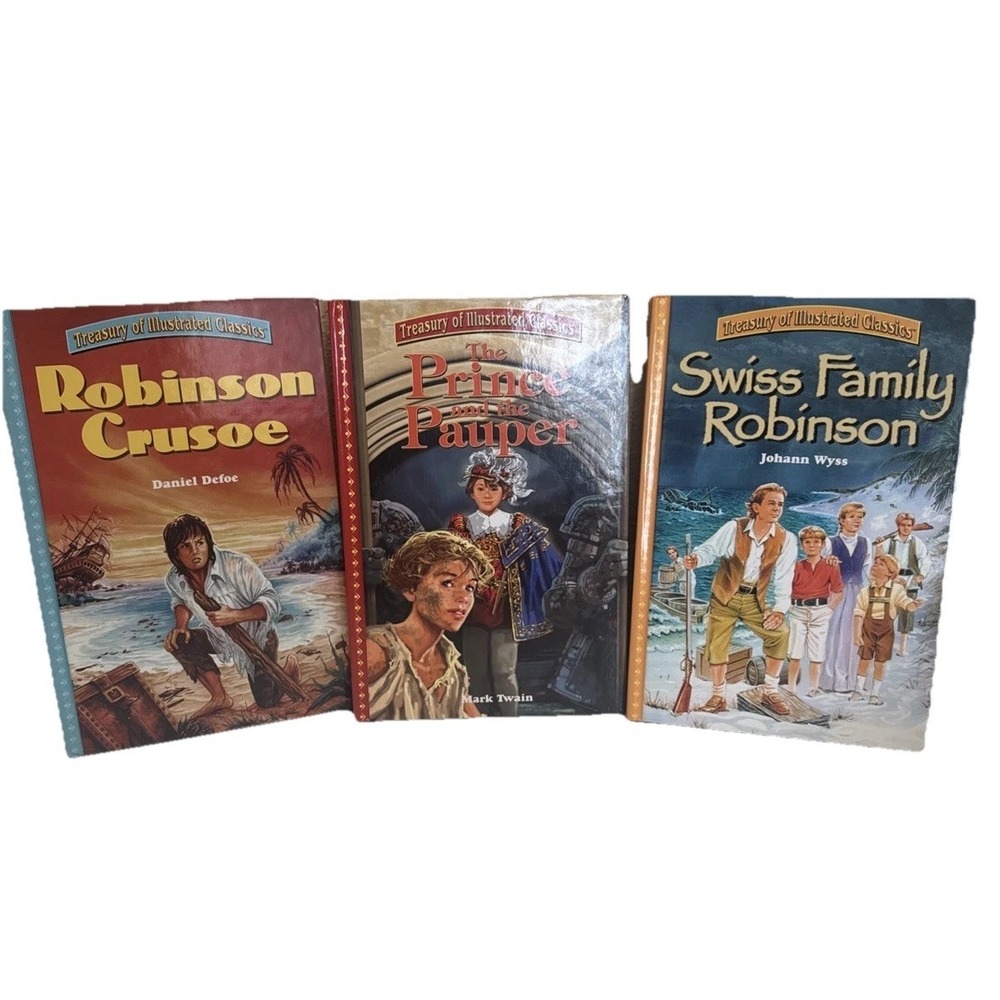 Treasury of Illustrated Classics Moby Dick Lot of 3 Books Children Hardcover